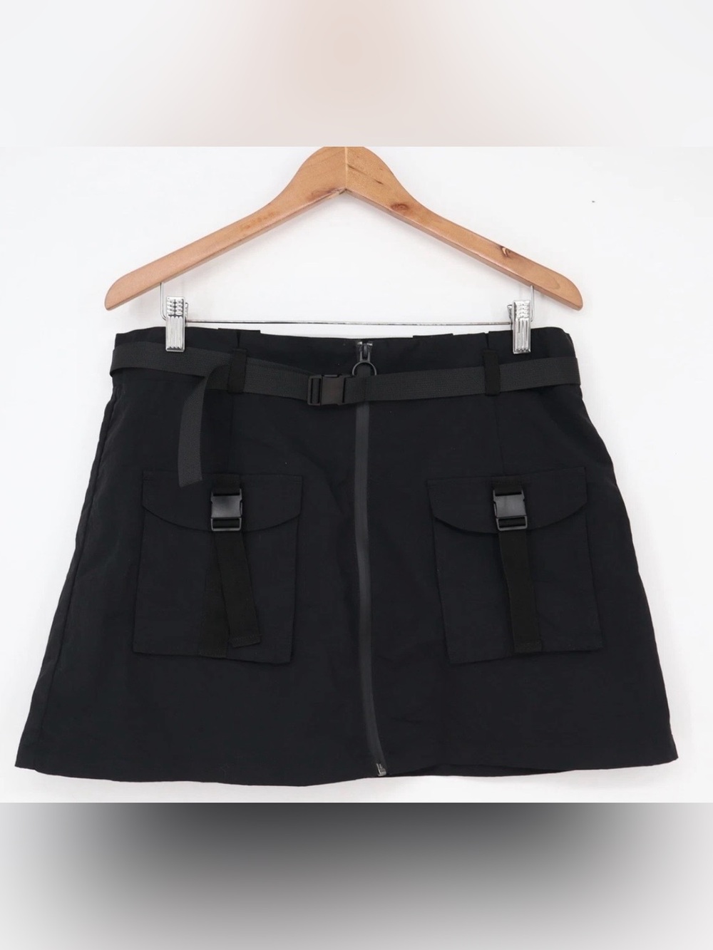 ASOS Design Hardware Black Utility Cargo Mini Skirt